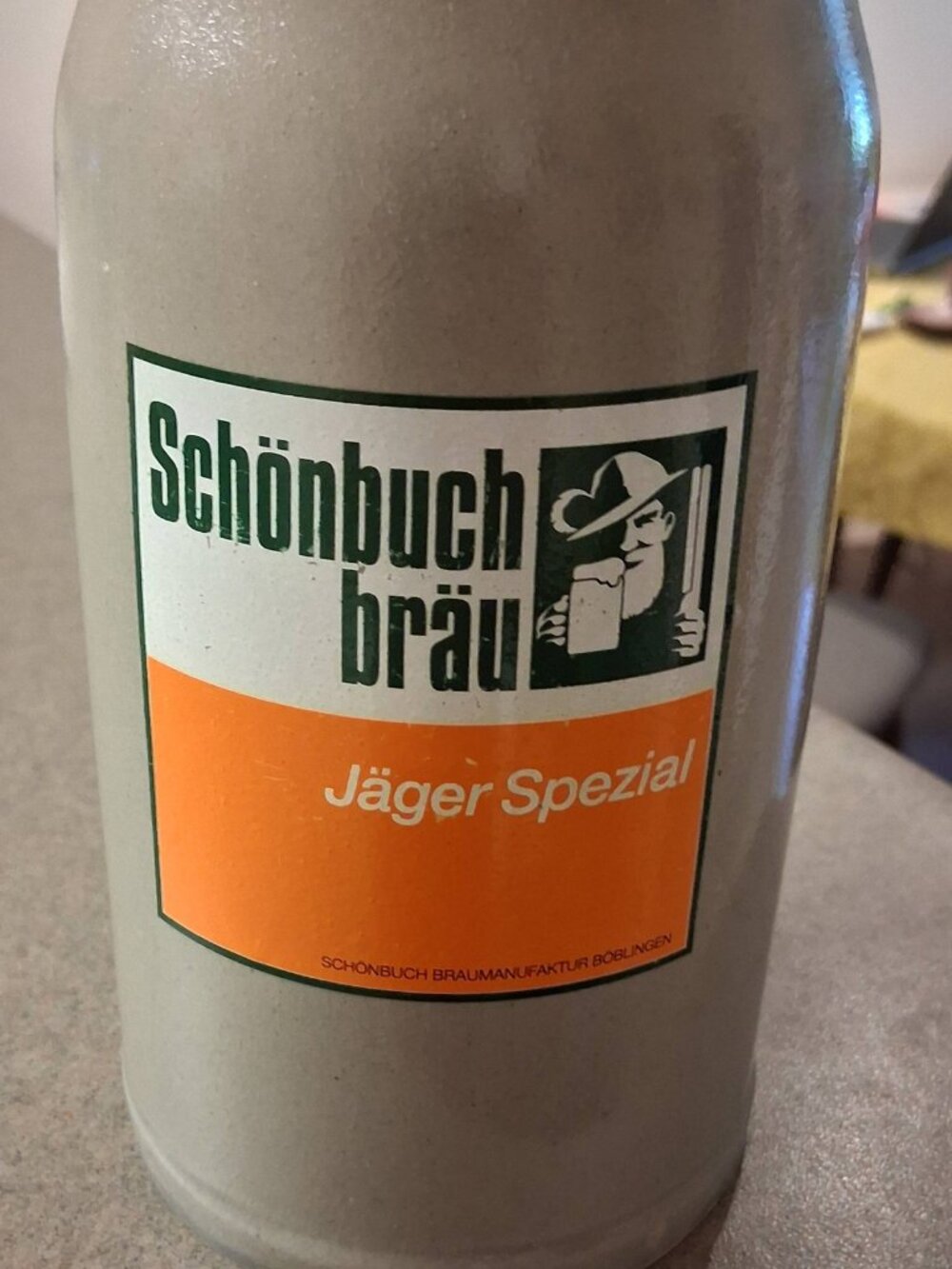 Schönbuch Bräu Jäger Spezial 0.5L Stoneware Beer Stein by Rastal